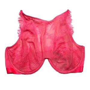 Victoria’s Secret High Neck Underwire Eyelash Lace Bralette Size 32DD